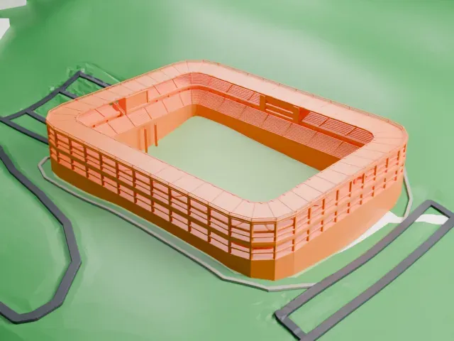 Pohang Steel Yard model, North view