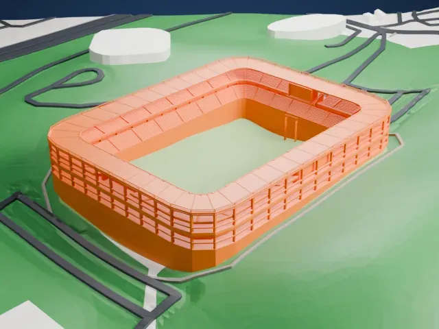 Pohang Steel Yard model, West view