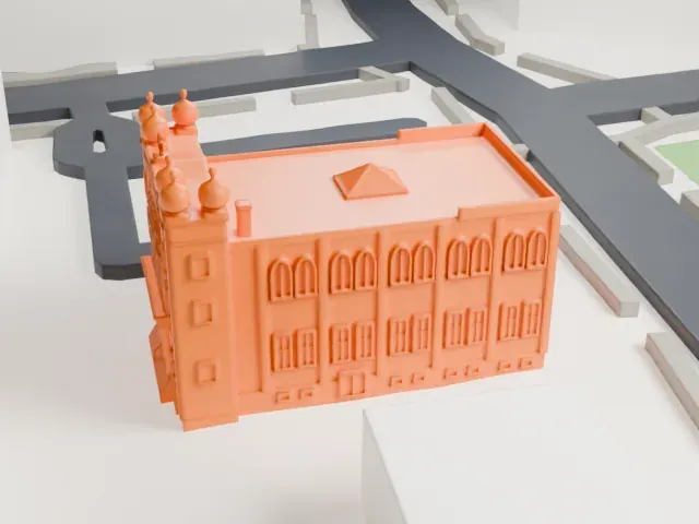 Poile Zedek Synagogue model, North view