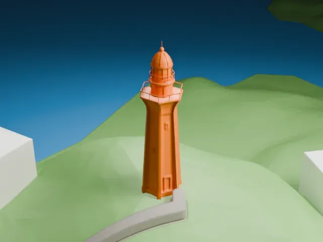 Point Atkinson Lighthouse model, East view