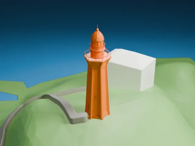 Point Atkinson Lighthouse model, North view