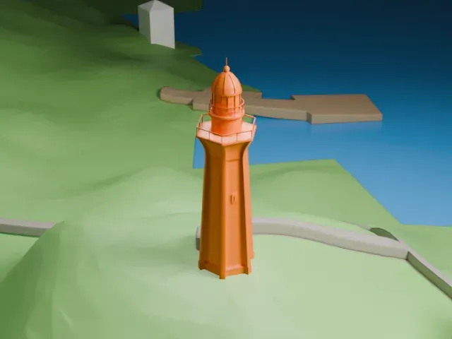 Point Atkinson Lighthouse model, West view
