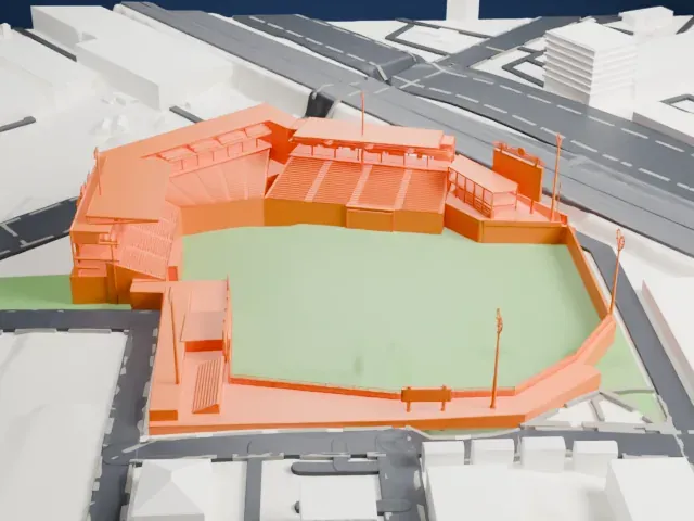 Polar Park model, East view