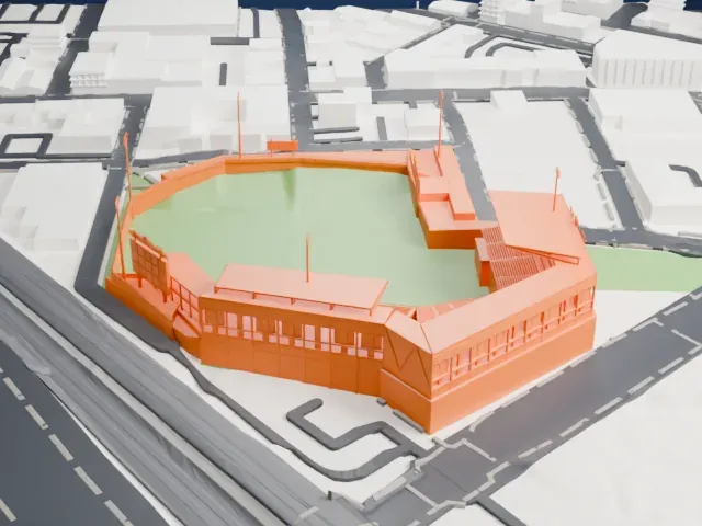 Polar Park model, West view