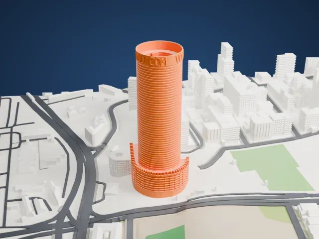 Ponte City model, East view