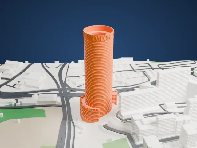 Ponte City model, North view