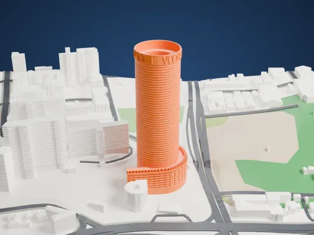 Ponte City model, South view