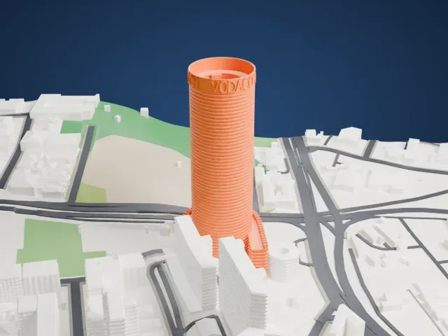 Ponte City model, West view