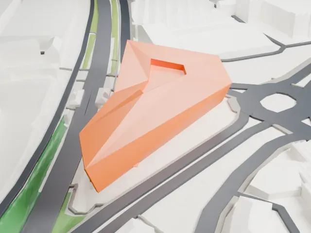 Porsche Museum model, East view