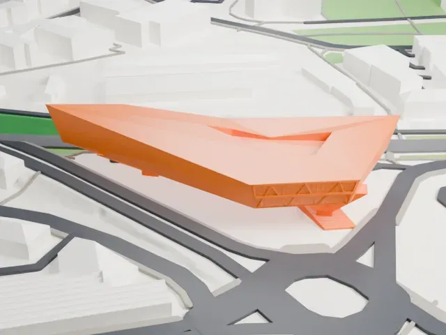 Porsche Museum model, North view
