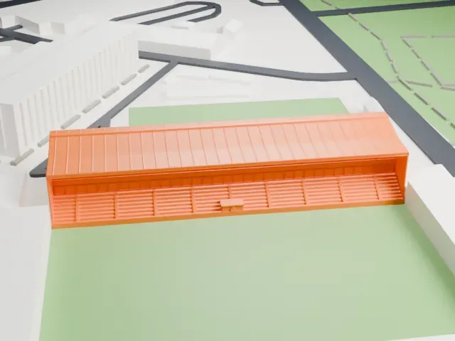 Portman Road model, East view
