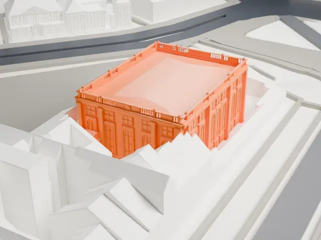 Portuguese Synagogue (Amsterdam) model, East view