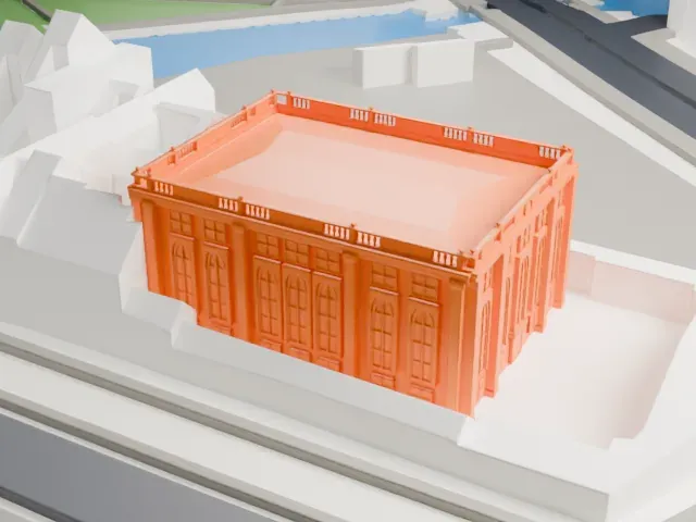 Portuguese Synagogue (Amsterdam) model, North view