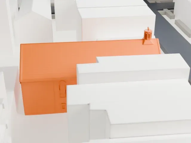 Powers Street Mosque model, East view