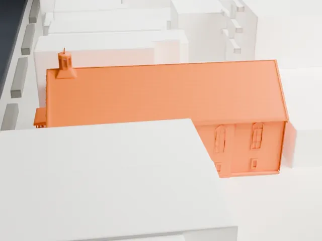 Powers Street Mosque model, West view