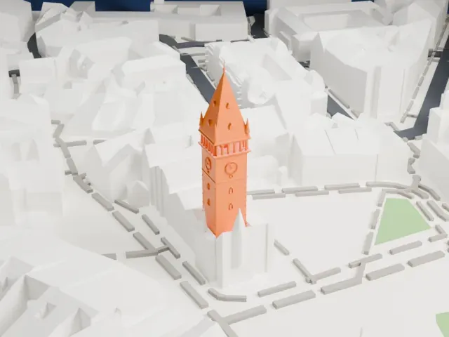 Prague Astronomical Clock model, East view