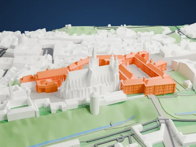 Prague Castle model, North view
