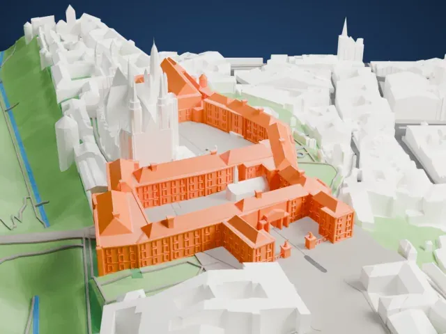 Prague Castle model, West view