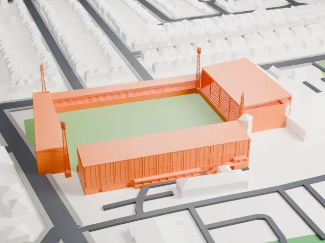 Prenton Park model, West view