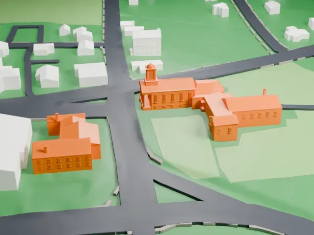 Presbyterian Church in Basking Ridge model, East view