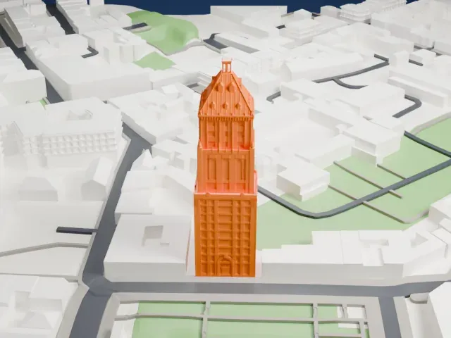 Price Building model, North view