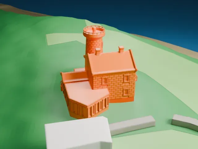 Prince's Bay Light model, West view
