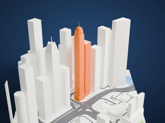 Princess Tower model, North view