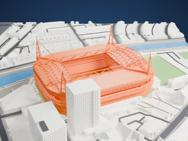 Principality Stadium model, East view