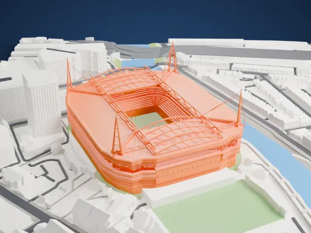 Principality Stadium model, North view