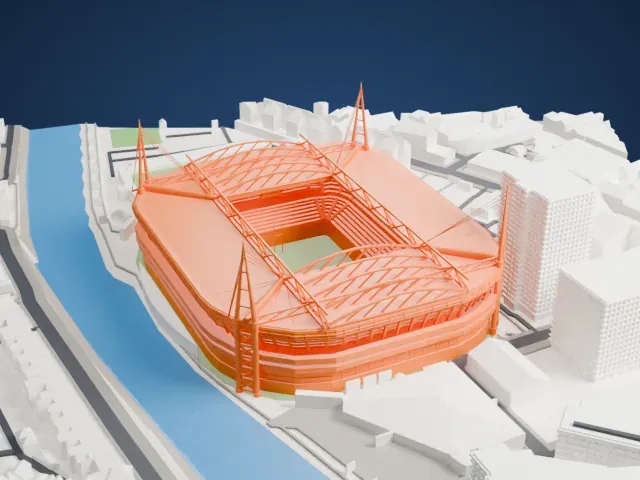Principality Stadium model, South view