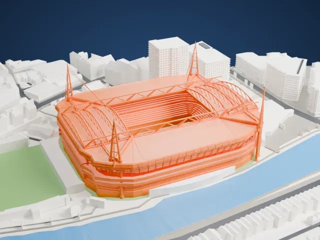 Principality Stadium model, West view