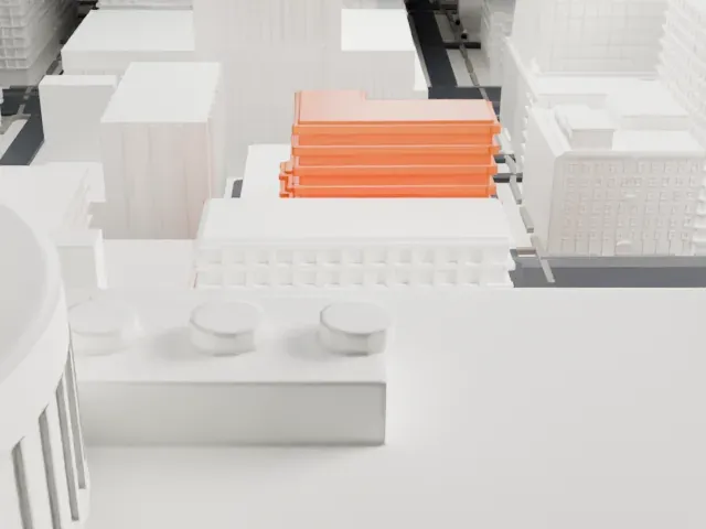Professional Building model, East view
