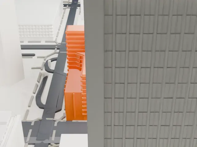 Professional Building model, West view