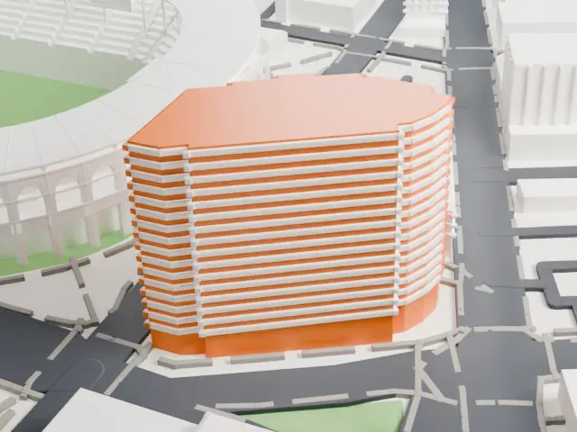 Providence Park model, East view
