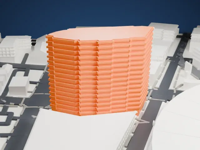 Providence Park model, West view
