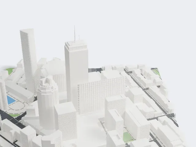 Prudential Tower model, East view