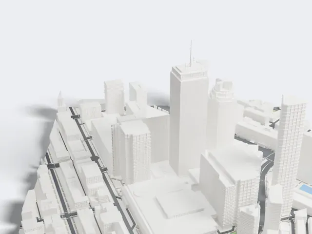 Prudential Tower model, West view