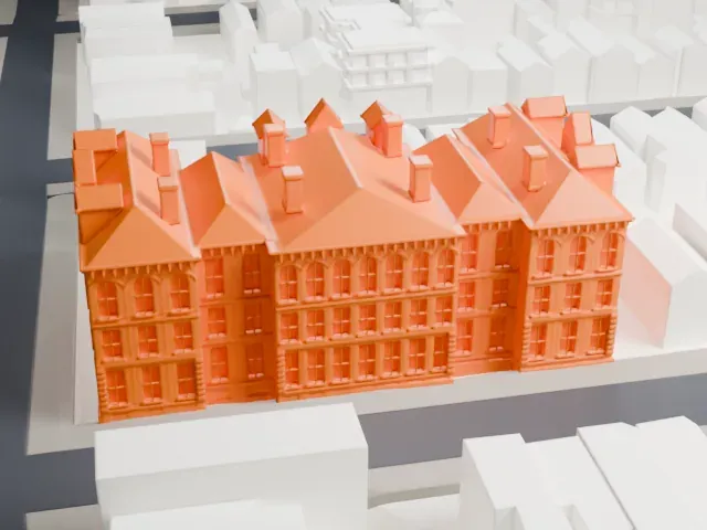 Public School 108, Brooklyn model, East view