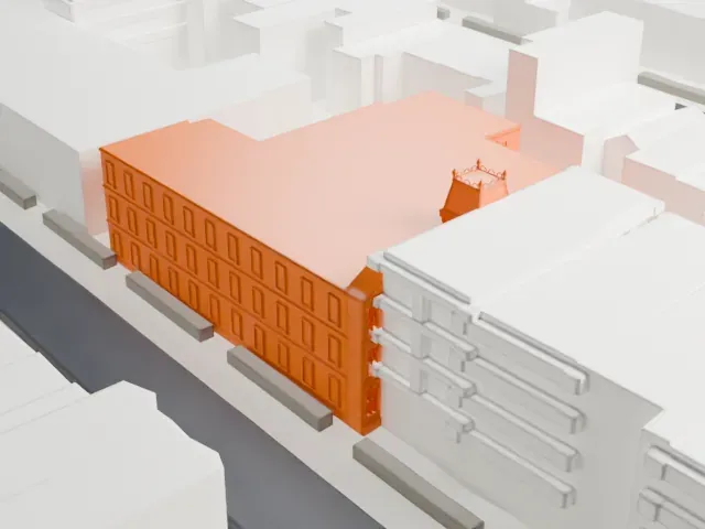 Public School 71K, Brooklyn model, East view