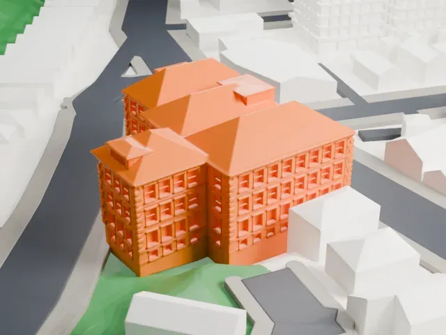 Public School No. 13, Yonkers model, North view