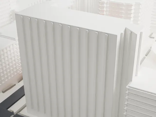 Pupin Hall model, West view