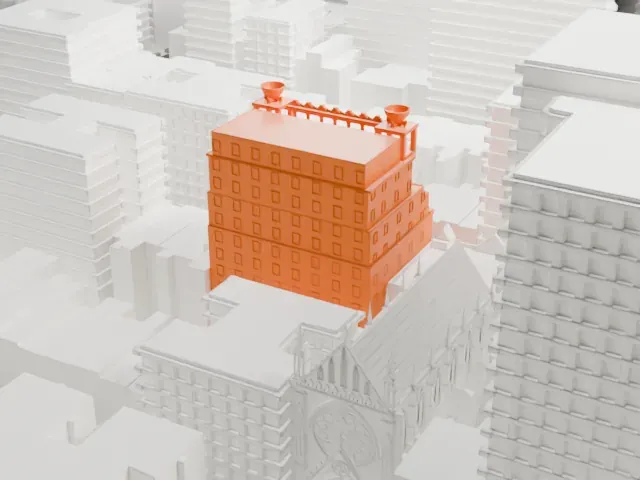 Pythian Temple model, North view