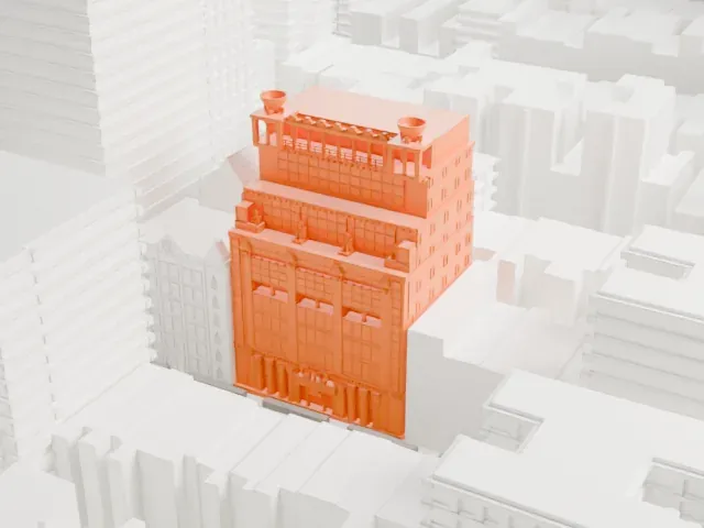 Pythian Temple model, South view