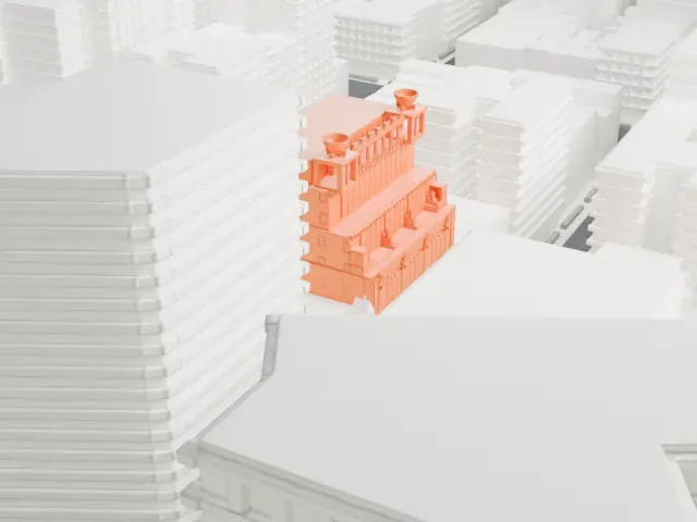 Pythian Temple model, West view