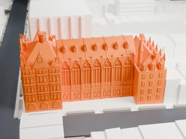 Queen of All Saints Church, Brooklyn model, East view