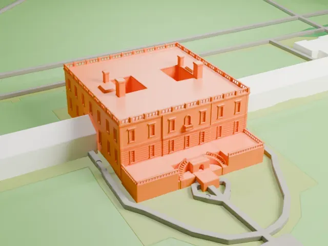 Queen's House model, North view