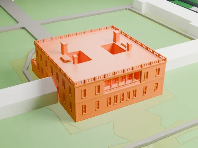 Queen's House model, South view