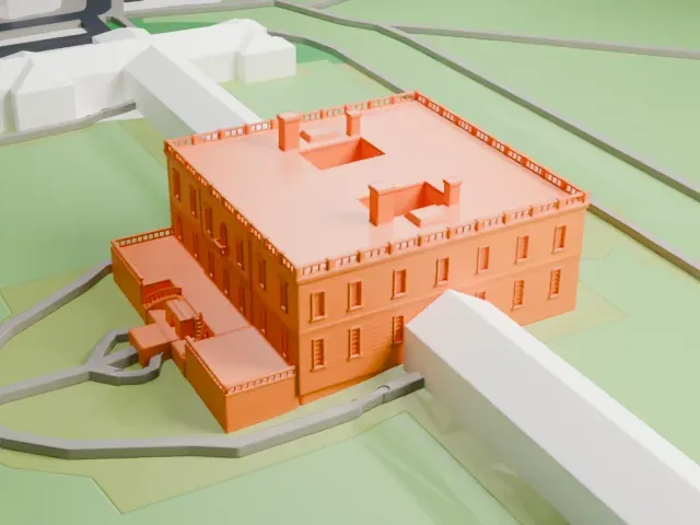 Queen's House model, West view