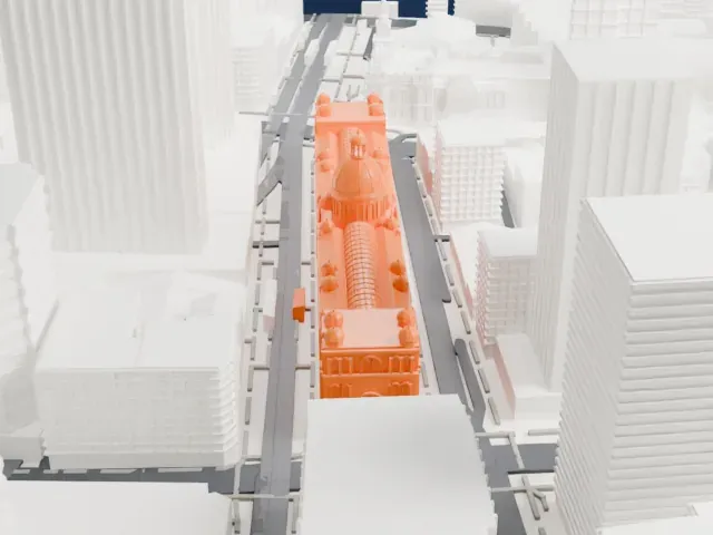 Queen Victoria Building model, North view
