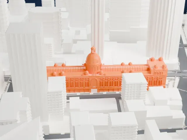 Queen Victoria Building model, West view